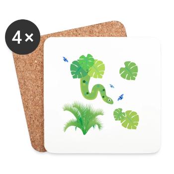 La fièvre de la jungle - Dessous de verre (lot de 4) - blanc - Devant