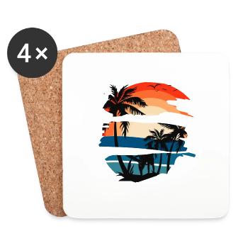 Sunset - Coasters (set of 4) - white - Front