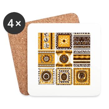 African folklore - Coasters (set of 4) - white - Front