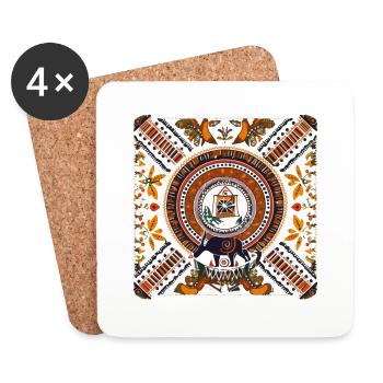 African folklore - Coasters (set of 4) - white - Front