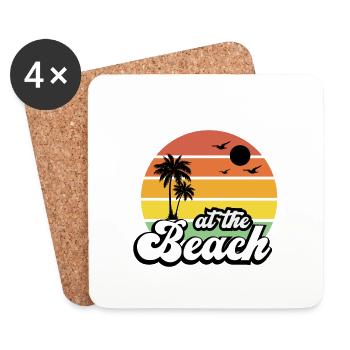 Life is better at the beach! - Coasters (set of 4) - white - Front