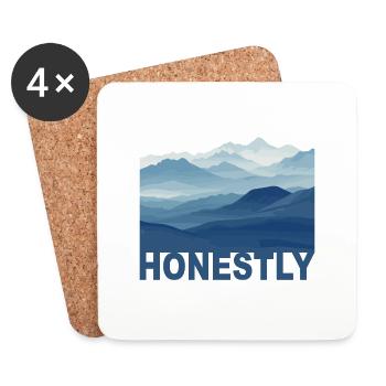 Mountain Honestly - Untersetzer (4er-Set) - Weiß - Vorne