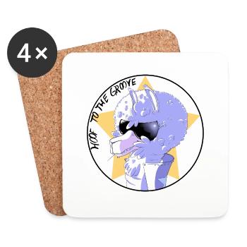 Hoof to the Groove - Coasters (set of 4) - white - Front