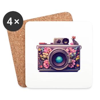 Photographer Funny Photographing Camera Photographers - Coasters (set of 4) - white - Front