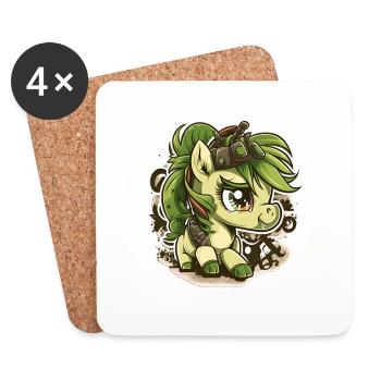 unicorn#elly - Untersetzer (4er-Set) - Weiß - Vorne