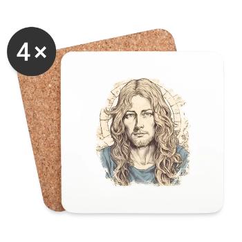 Jesus Christ #05 - Coasters (set of 4) - white - Front