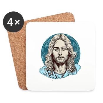Jesus Christ #06 - Coasters (set of 4) - white - Front