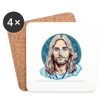 Jesus Christ #09 - Coasters (set of 4) - white - Front