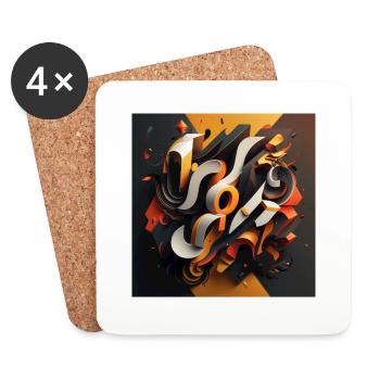 Graffiti - Coasters (set of 4) - white - Front