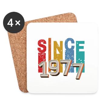 Since 1977 retro - Coasters (set of 4) - white - Front