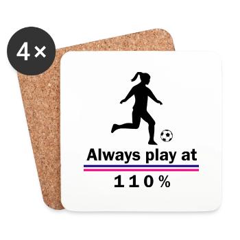 Fußball Soccer - Dessous de verre (lot de 4) - blanc - Devant