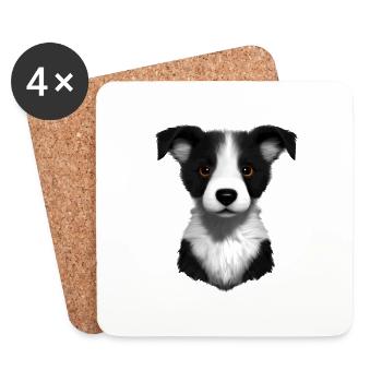 Dog Owners Border Collie Dogs Dog Lovers - Coasters (set of 4) - white - Front