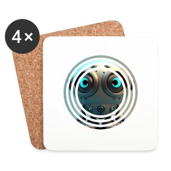 Dans le robot - Dessous de verre (lot de 4) - blanc - Devant