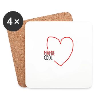 mamie cool - Dessous de verre (lot de 4) - blanc - Devant