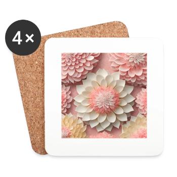 Amazing Flowers - Coasters (set of 4) - white - Front