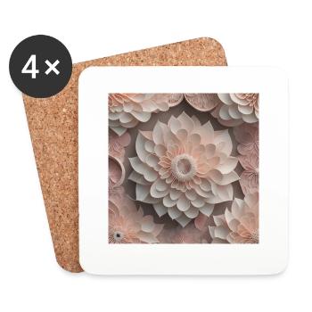 Amazing Flowers - Coasters (set of 4) - white - Front