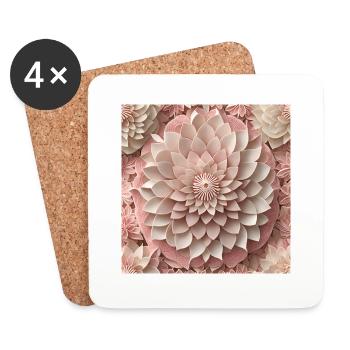 Amazing Flowers - Coasters (set of 4) - white - Front