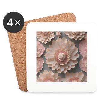 Amazing Flowers - Coasters (set of 4) - white - Front