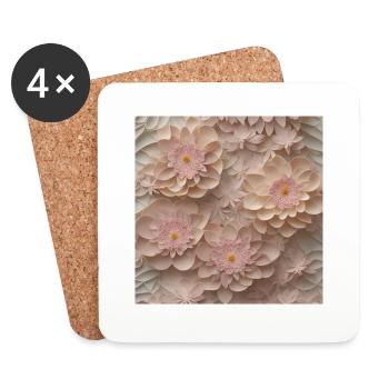 Amazing Flowers - Coasters (set of 4) - white - Front