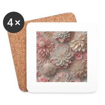 Amazing Flowers - Coasters (set of 4) - white - Front