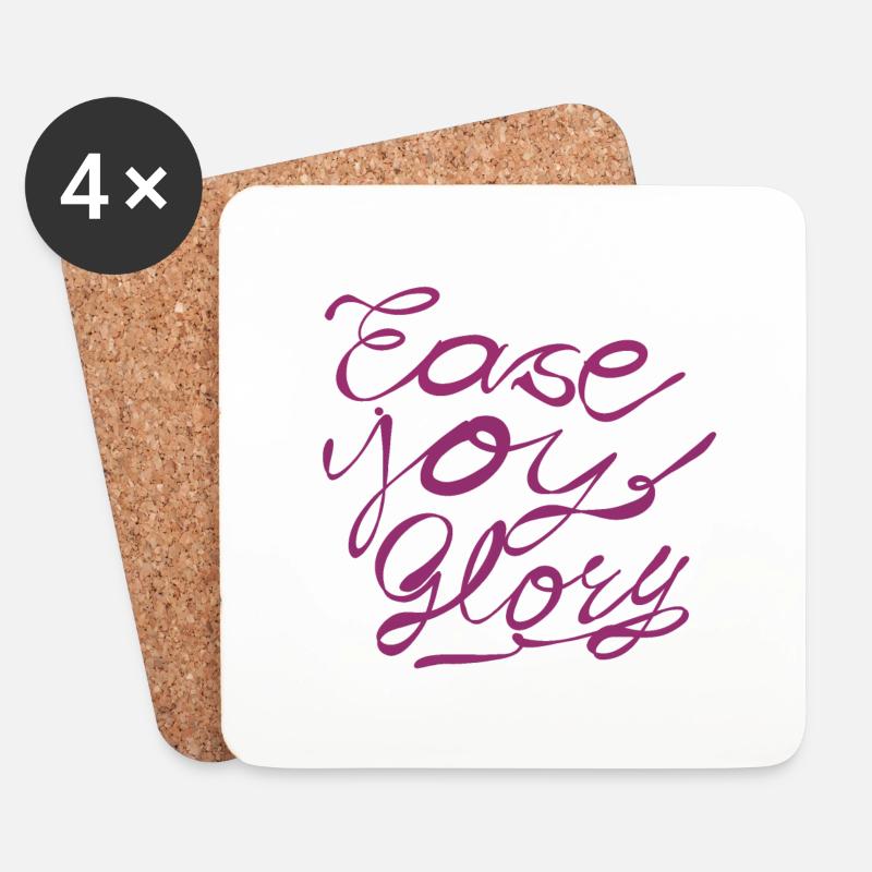 Ease Joy Glory - Untersetzer (4er-Set) - Weiß