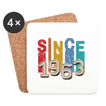 Seit 1960 retro - Untersetzer (4er-Set) - Weiß - Vorne