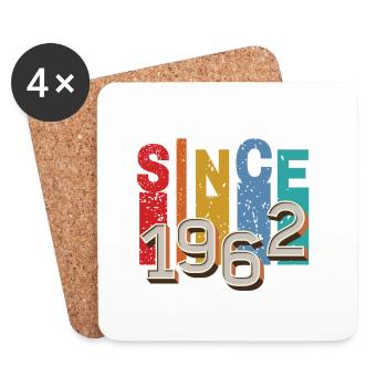 Seit 1962 retro - Untersetzer (4er-Set) - Weiß - Vorne