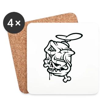 Freak with a third eye - Coasters (set of 4) - white - Front