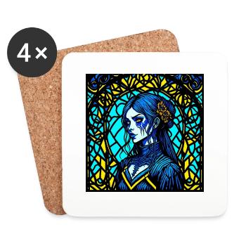 Gothic girl - Coasters (set of 4) - white - Front