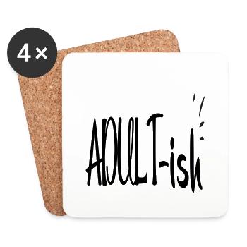 Adult-ish - Coasters (set of 4) - white - Front
