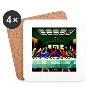 Jesus' Lord's Supper - Coasters (set of 4) - white - Front