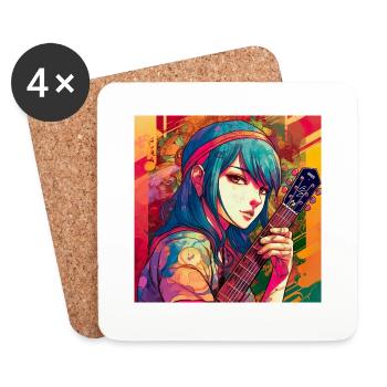 Mei Yoshida - Untersetzer (4er-Set) - Weiß - Vorne