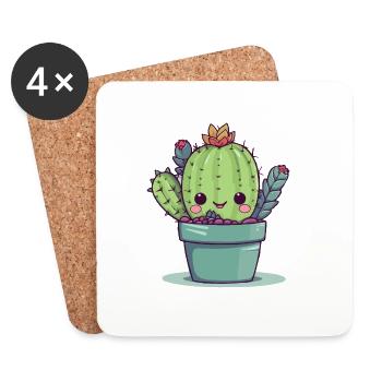 Cute baby cactus - Coasters (set of 4) - white - Front