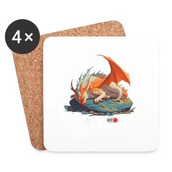 Dragoff V.4 - Dessous de verre (lot de 4) - blanc - Devant