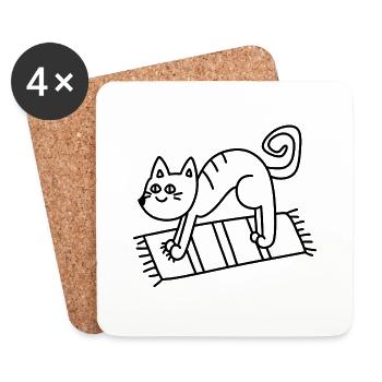 Anti-Zoo Seven - Dessous de verre (lot de 4) - blanc - Devant