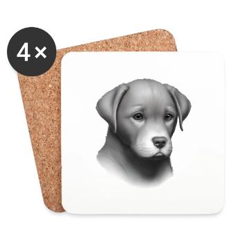 Hundewelpe Golden Retriever Hundebesitzer Hunde - Untersetzer (4er-Set) - Weiß - Vorne