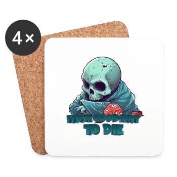 It is a good day to die V.2 - Coasters (set of 4) - white - Front