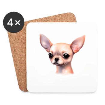Chihuahua Dog Chihuahua Puppy Dogs Dog Owners - Coasters (set of 4) - white - Front