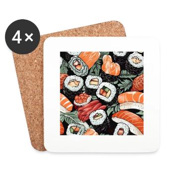 Sushi - Untersetzer (4er-Set) - Weiß - Vorne
