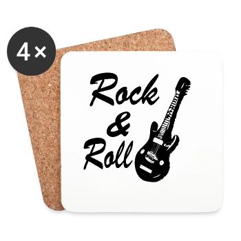 Rock and roll - Coasters (set of 4) - white - Front