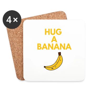 HUG A BANANA - Coasters (set of 4) - white - Front