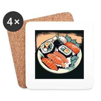 Sushi - Untersetzer (4er-Set) - Weiß - Vorne