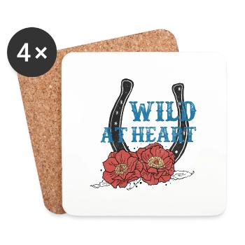 Western Desert Retro 8 - Coasters (set of 4) - white - Front