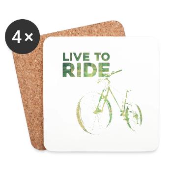 Live to Ride - Coasters (set of 4) - white - Front