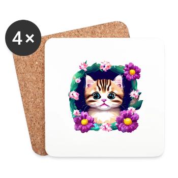 Cat Bengal Cat Owner Animal Lover Cats - Coasters (set of 4) - white - Front