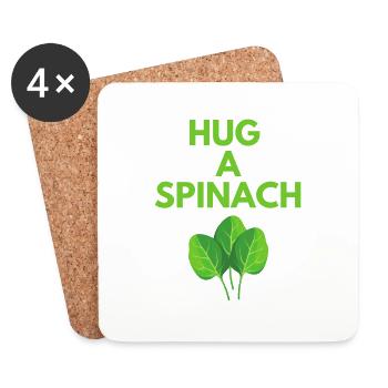 HUG A SPINACH - Coasters (set of 4) - white - Front