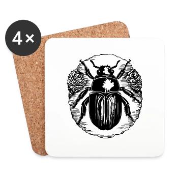 Insects, creepy-crawlies, arthropods - Coasters (set of 4) - white - Front