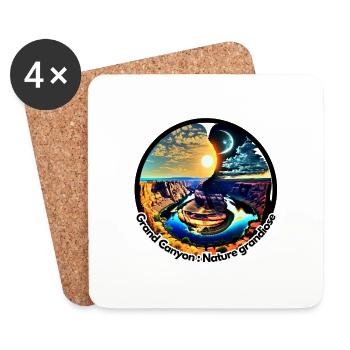 Grand Canyon nature grandiose - Dessous de verre (lot de 4) - blanc - Devant