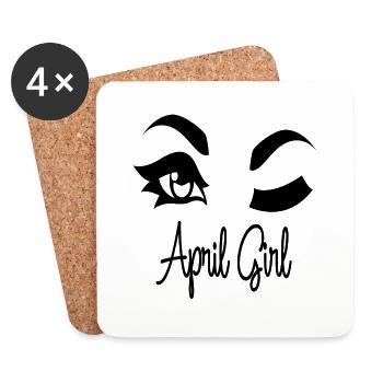 April Girl - Untersetzer (4er-Set) - Weiß - Vorne