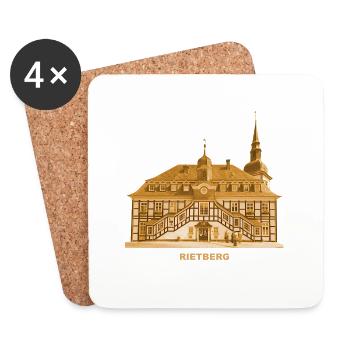Rietberg Rathaus Ems Nordrhein-Westfalen Gütersloh - Untersetzer (4er-Set) - Weiß - Vorne